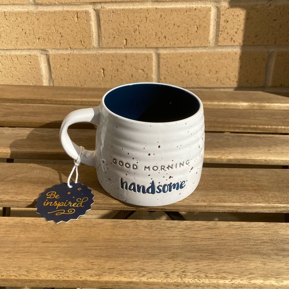 Other - NWT! Good Morning Handsome Double Sided Mug Dishwasher and Microwave Safe